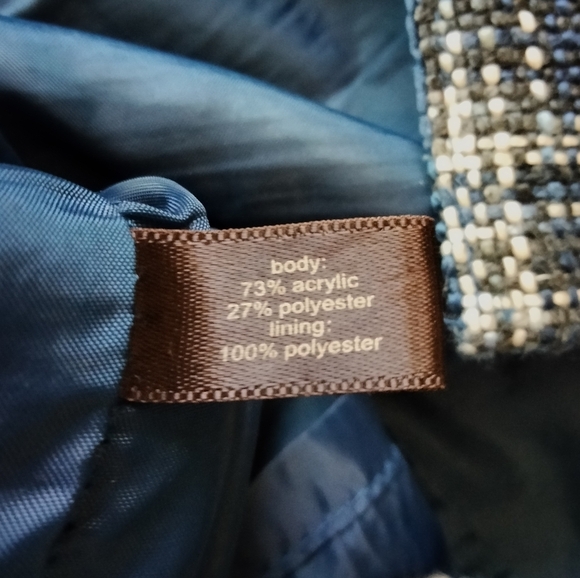 The Limited Black & Blue Tweed Mini Skirt Sz 4 - Picture 6 of 7